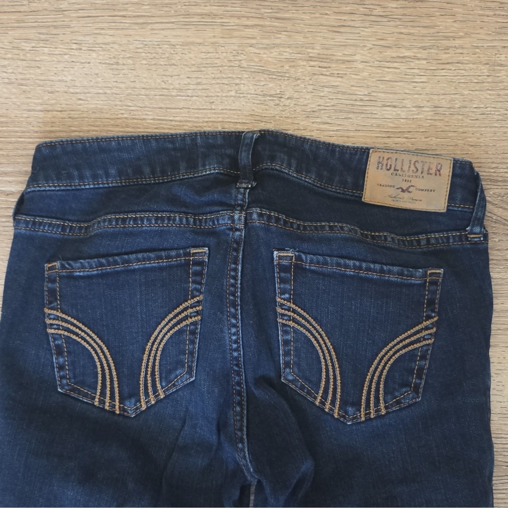 Hollister Women's Dark Wash Skinny Jeans Size 24 Low Rise Blue Denim - Picture 5 of 5
